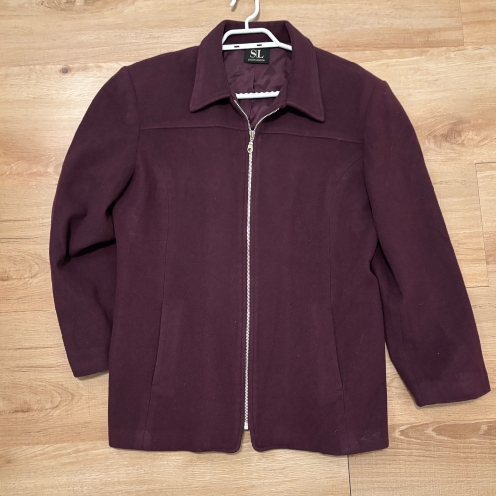 3 for $15😍Vintage Wool & Cashmere Plum Jacket by Studio London